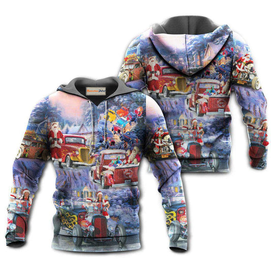 Hot Rod Christmas Hoodie For Festive Family Moments Winter Wear And Holiday Gift Ideas