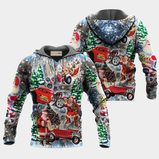Hot Rod Christmas Hoodie For Festive Days Casual Adventures And Thoughtful Seasonal Gifting