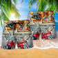 Hot Rod Christmas Cool Retro Beach Shorts Print Detail For Beach Activities And Vacation Wear