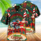 Christmas Hot Rod Hawaiian Shirt With All Over Print For Beach Vacations Casual Parties And Warm Weather Style