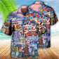 Christmas Winter Hot Rod Hawaiian Shirt With All Over Print For Tropical Holiday Resort Parties And Everyday Style