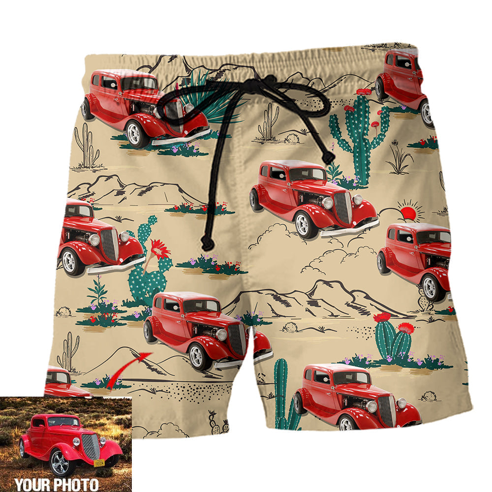 Hot Rod Ride Desert Beach Shorts For Road Trips And Coastal Travel