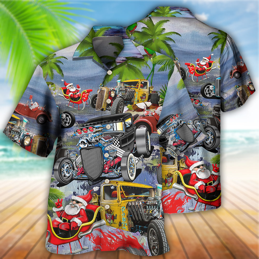 Hot Rod Hawaiian Shirt With All Over Print For Beach Vacations Casual Parties And Warm Weather Style