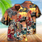 Christmas Flame Hot Rod Hawaiian Shirt With All Over Print For Beach Vacations Casual Parties And Warm Weather Style