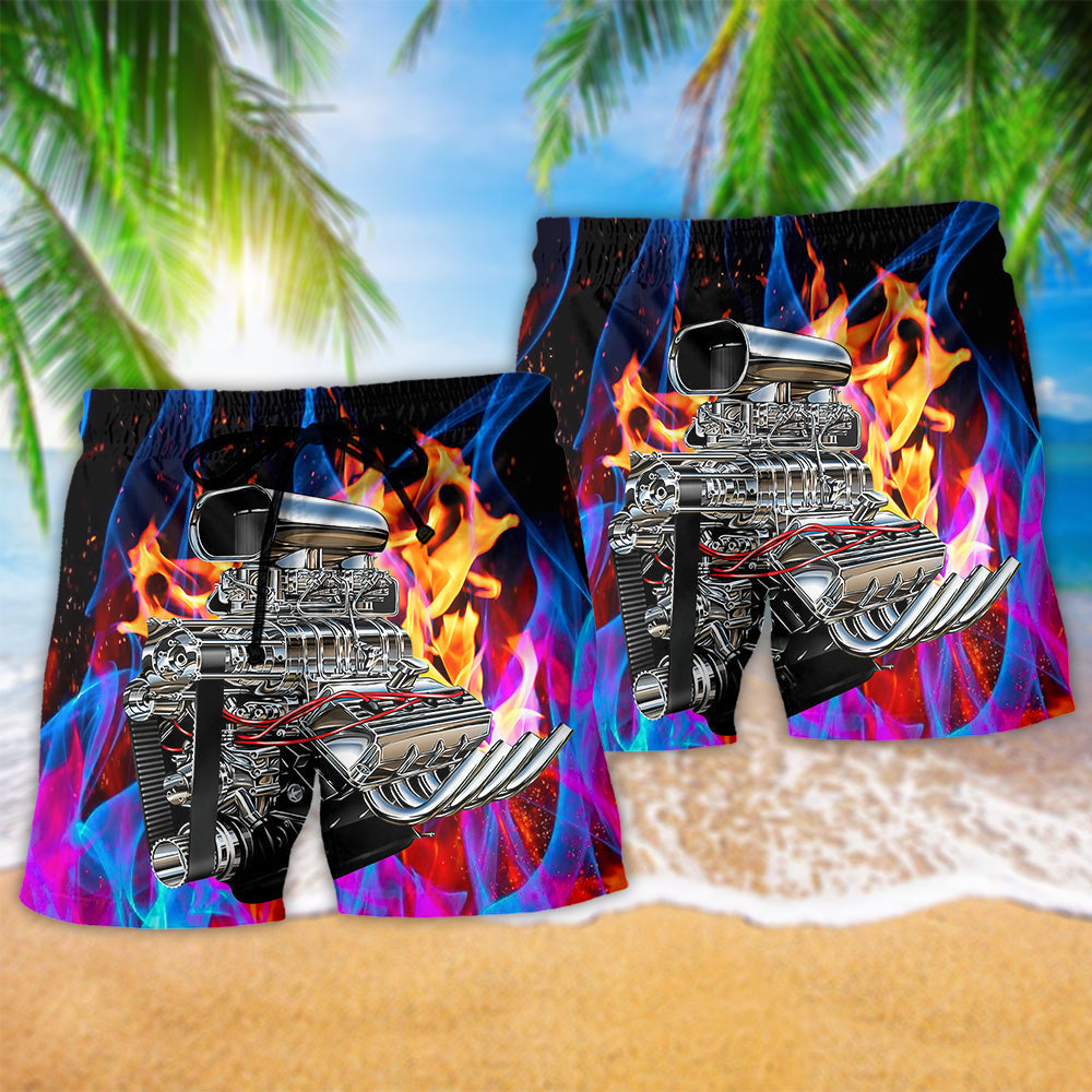 Hot Rod Classic Ride Beach Shorts Print Detail For Thoughtful Gift Giving