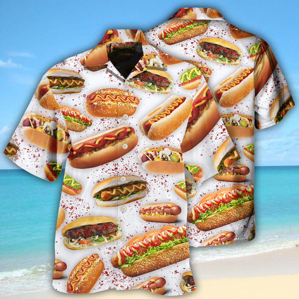 Dog Hot Hawaiian Shirt Pattern View For Lightweight Everyday Style
