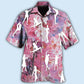 Floral Summer Hula Hoop Hawaiian Shirt For Summer Vacation, Beach Travel, And Casual Wear
