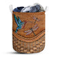 Hummingbird And Dragonfly Rattan Texture Laundry Basket For Bathroom Bedroom Storage