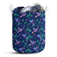 Hummingbird Flower Pattern Laundry Basket For Bathroom Bedroom Storage