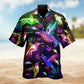 Horseback Riding Horse Hawaiian Shirt Front Pattern View For Tropical Vacations