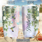 Hummingbird Loves Floral Forever Personalized 20 Oz Tumbler For Coffee Travel And Daily Drinks