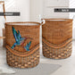 Hummingbird Rattan Texture Laundry Basket For Room Home Organizer