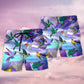 Fantasy Hummingbird World Beach Shorts Pattern Detail For Summer Adventures And Laid Back Daily Wear