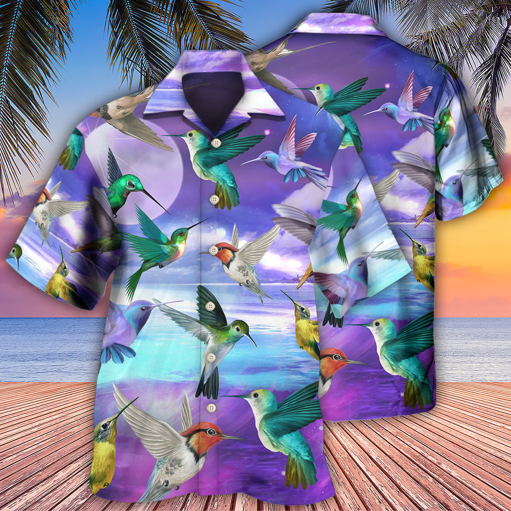 Hummingbird Hawaiian Shirt With Detailed Graphic For Summer Travel Coastal Events And Thoughtful Gift Giving
