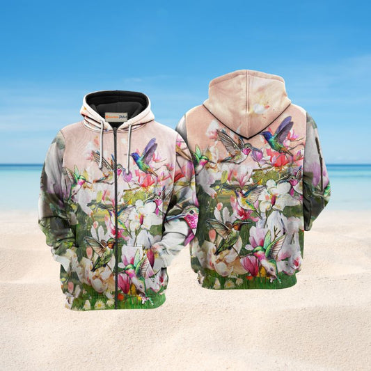 Hummingbirds Magnolia Bloom Hoodie For Casual Street Style Travel And Daily Comfort