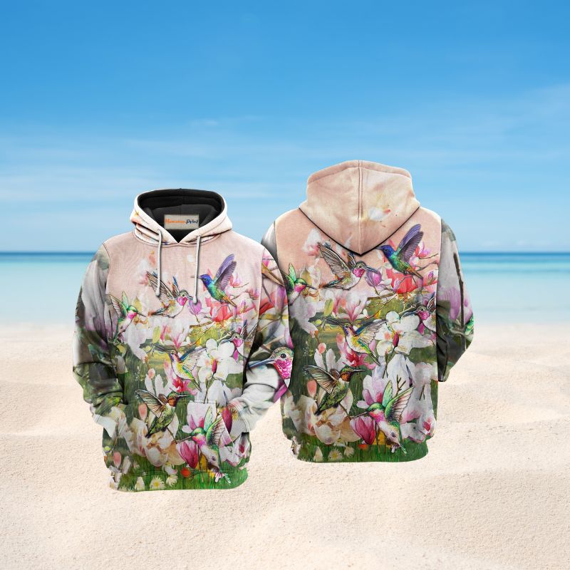 Hummingbirds Magnolia Bloom Hoodie For Casual Street Style Travel And Daily Comfort