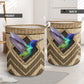 Hummingbird Wicker Texture Hole Laundry Basket For Room Home Organizer