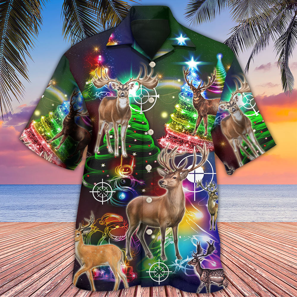 Deer Hunting Amazing Christmas Hawaiian Shirt Artwork View For Weekend Travel And Beach Style
