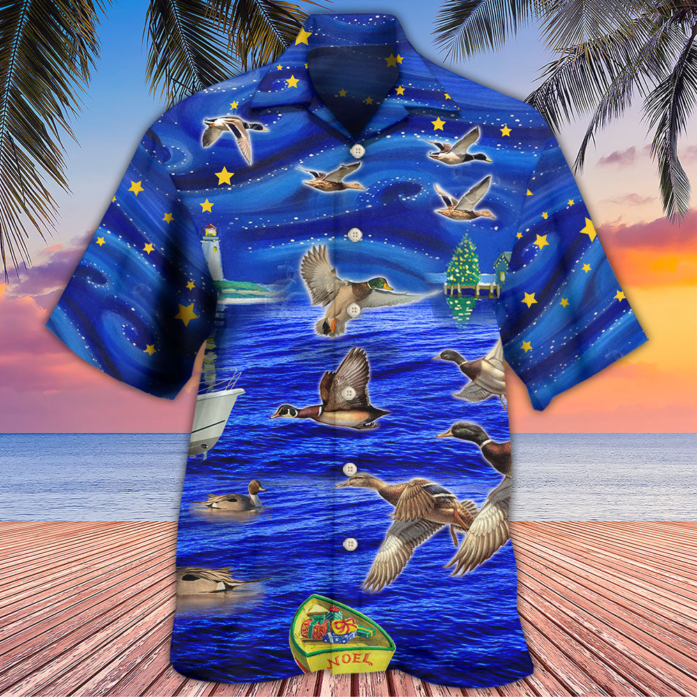 Duck Hunting Amazing Christmas Hawaiian Shirt Artwork View For Weekend Travel And Beach Style