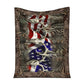 Hunting American Hunters Flannel Blanket For Cozy Bedroom Sofa Decor