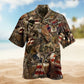 Festive Christmas Snowman Hawaiian Shirt Tropical Styling View For Warm Weather Events