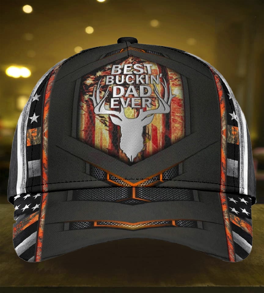 Hunting Best Buckin Dad Ever Classic Cap For Festivals Vacations Outdoor Fun And Daily Comfort