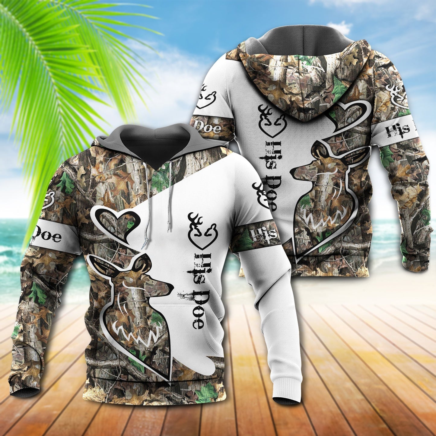Buck Doe Hunting Hoodie For Hunters Weekend Travel And Practical Everyday Style