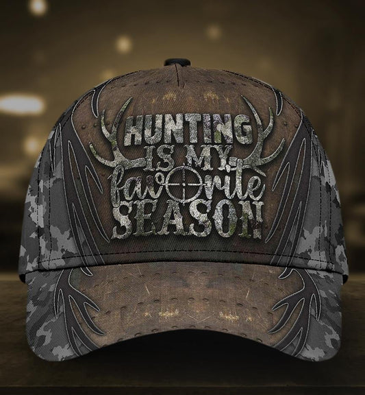 Camo Hunting Season 3D Print Classic Cap For Comfortable Casual Wear Holidays And Outdoor Trips