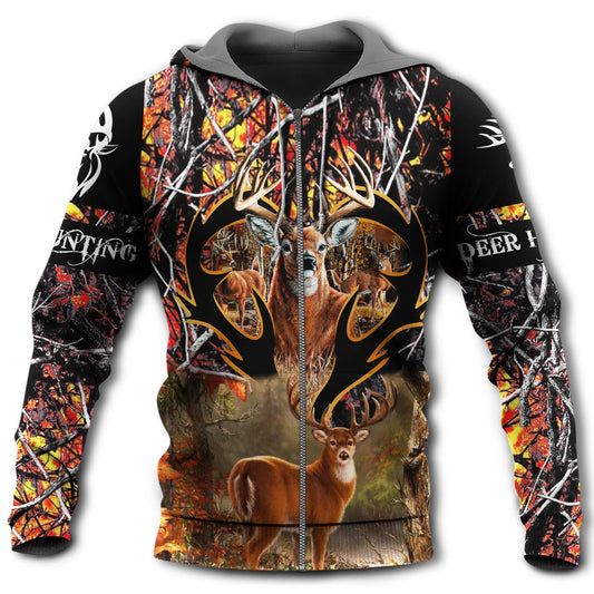 Hunting Deer Forest Life Hoodie For Hunting Season Outdoor Activities And Relaxed Layering