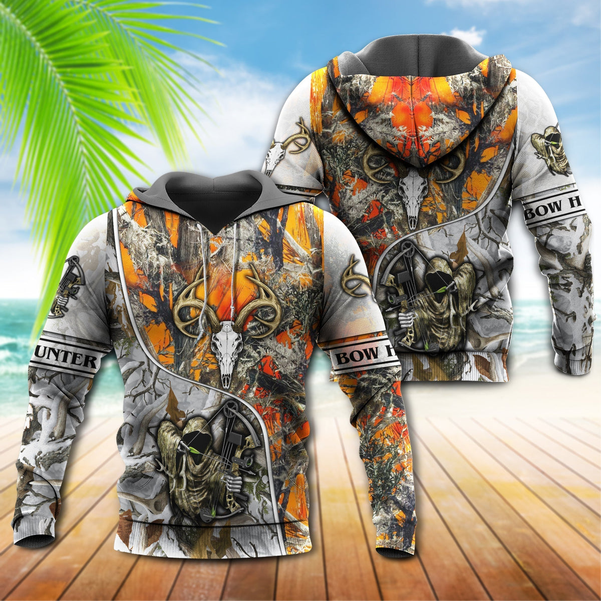Yellow Bow Hunter Deer Hoodie For Country Lifestyle Trips And Thoughtful Outdoor Gifts