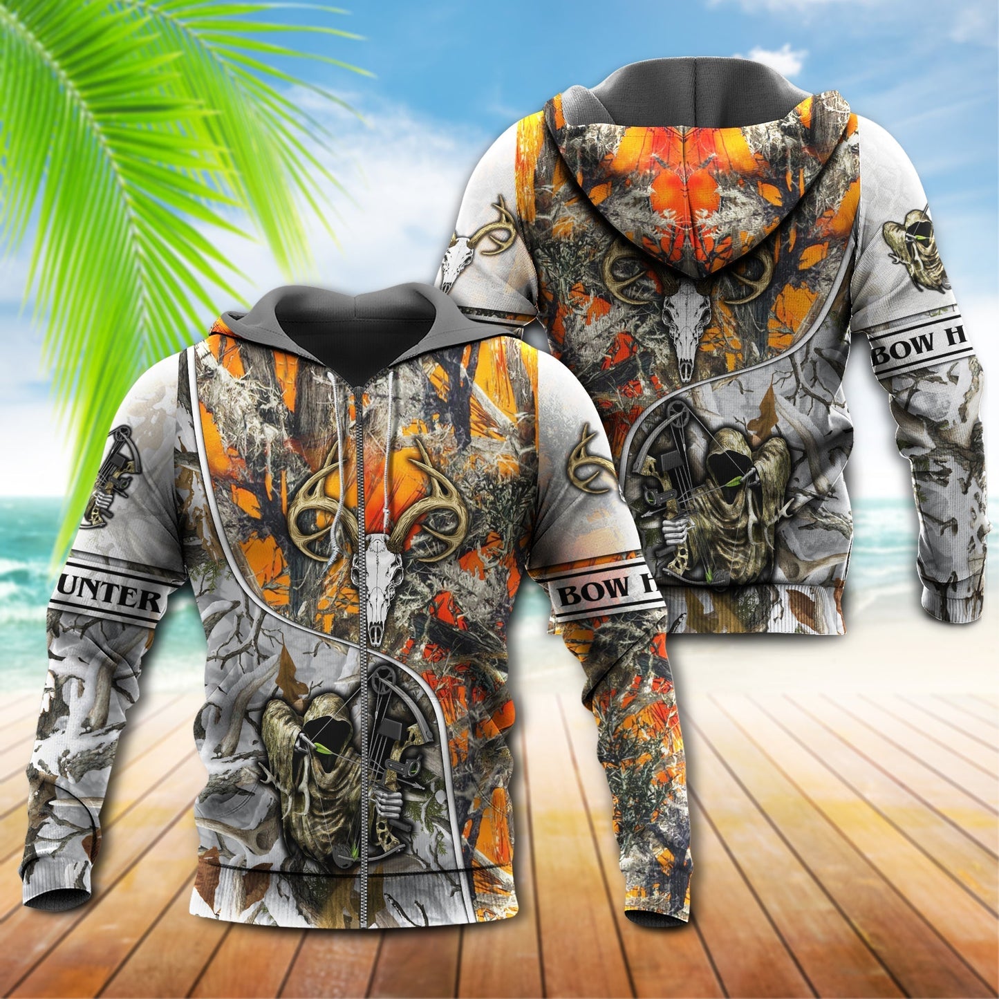 Yellow Bow Hunter Deer Hoodie For Country Lifestyle Trips And Thoughtful Outdoor Gifts
