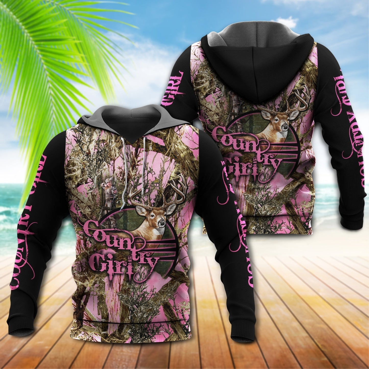 Pink Hunting Country Girl Deer Hoodie For Wildlife Enthusiasts Weekend Adventures And Casual Style