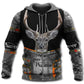 Black Gray Hunting Deer Hoodie For Outdoor Hunting Trips Travel And Comfortable Everyday Wear
