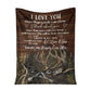 Hunting Deer Couple Love Gift Flannel Blanket For Cozy Bedroom Sofa Decor