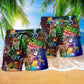Hunting Deer Lover Christmas Night Beach Shorts Graphic Detail For Resort Trips And Casual Outings