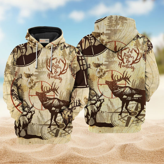 Vintage Hunting Deer Outdoor Hoodie For Country Outings Camping Travel And Thoughtful Gifting