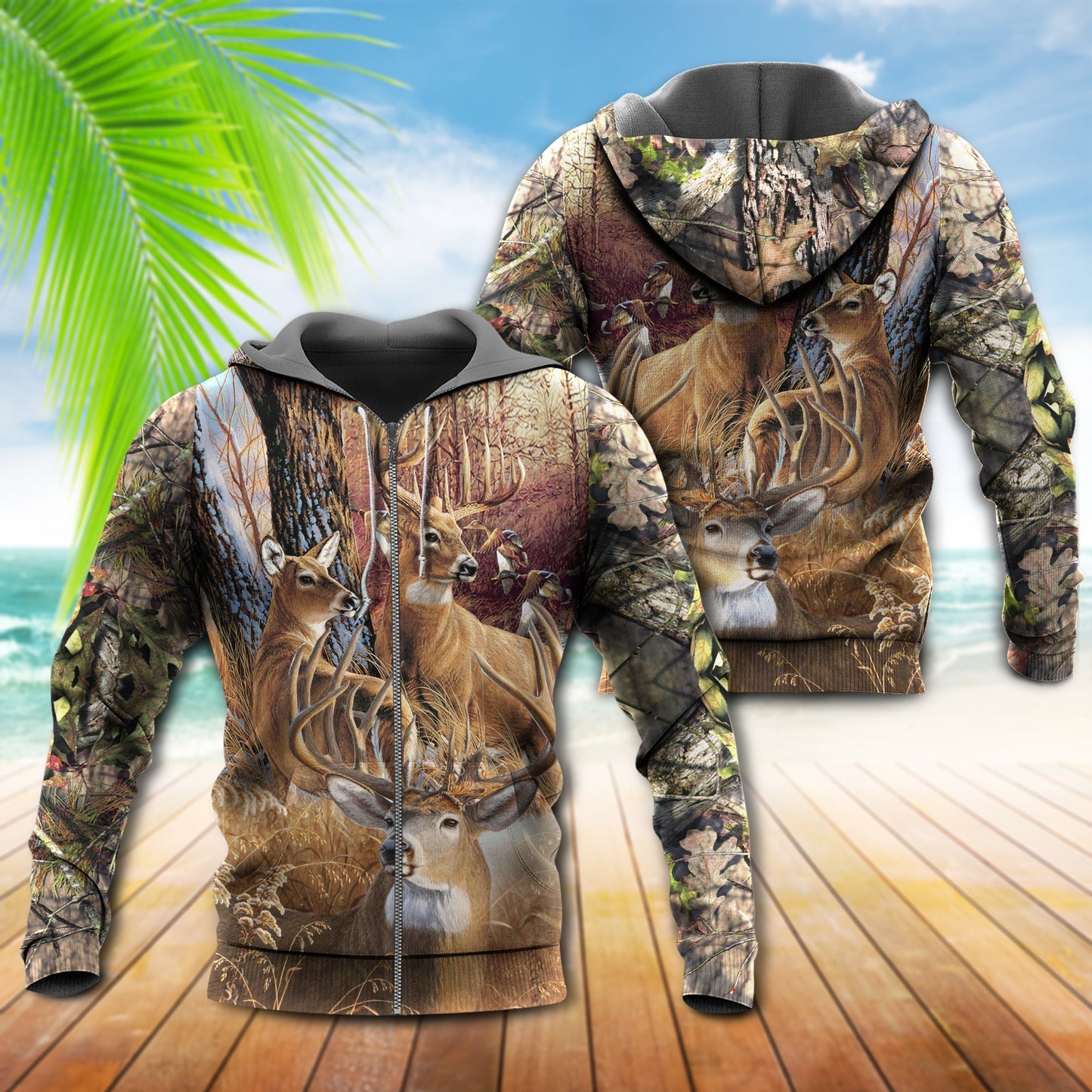 Vintage Hunting Deer Sunset Hoodie For Nature Trips Casual Streetwear And Comfortable Outfits