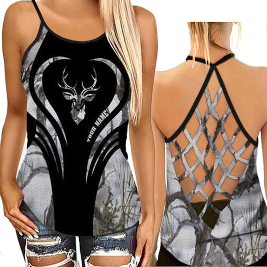 Hunting Outdoor Life Adventure Nature Inspired Hollow Tank Top For Yoga Workouts And Casual Wear