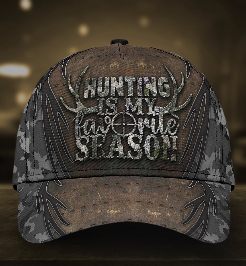 Hunting Is My Favorite Season Classic Cap For Comfortable Casual Wear Holidays And Outdoor Trips