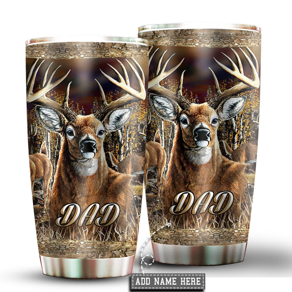 Hunting Love Deer With Vintage Personalized 20 Oz Tumbler For Coffee Travel And Daily Drinks