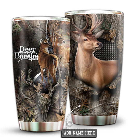 Hunting Love Deer Personalized 20 Oz Tumbler For Coffee Travel And Daily Drinks