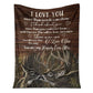 Hunting Love I Love You Flannel Blanket For Cozy Bedroom Sofa Decor