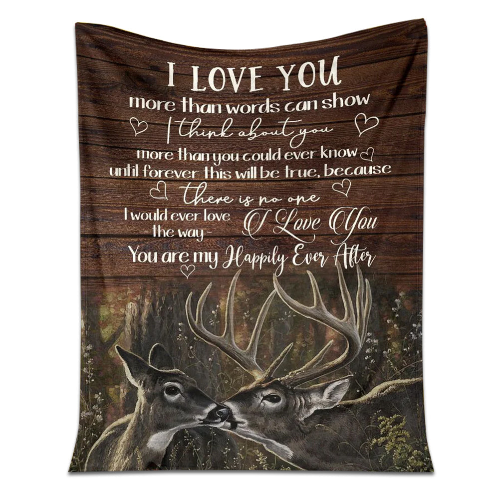 Hunting Love I Love You Flannel Blanket For Cozy Bedroom Sofa Decor