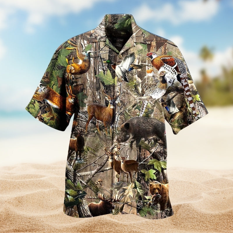 Christmas Reindeer Santa Airplane Hawaiian Shirt Pattern Detail For Warm Weather Events