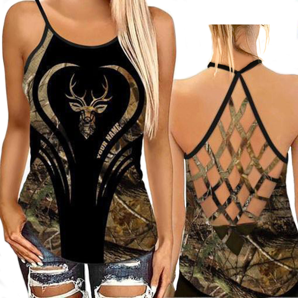 Hunting Lover Grass Outdoor Hollow Tank Top For Yoga Workouts And Casual Wear