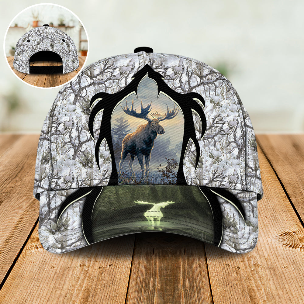 Hunting Moose Forest Classic Cap For Summer Activities Vacations And Comfortable Daily Wear