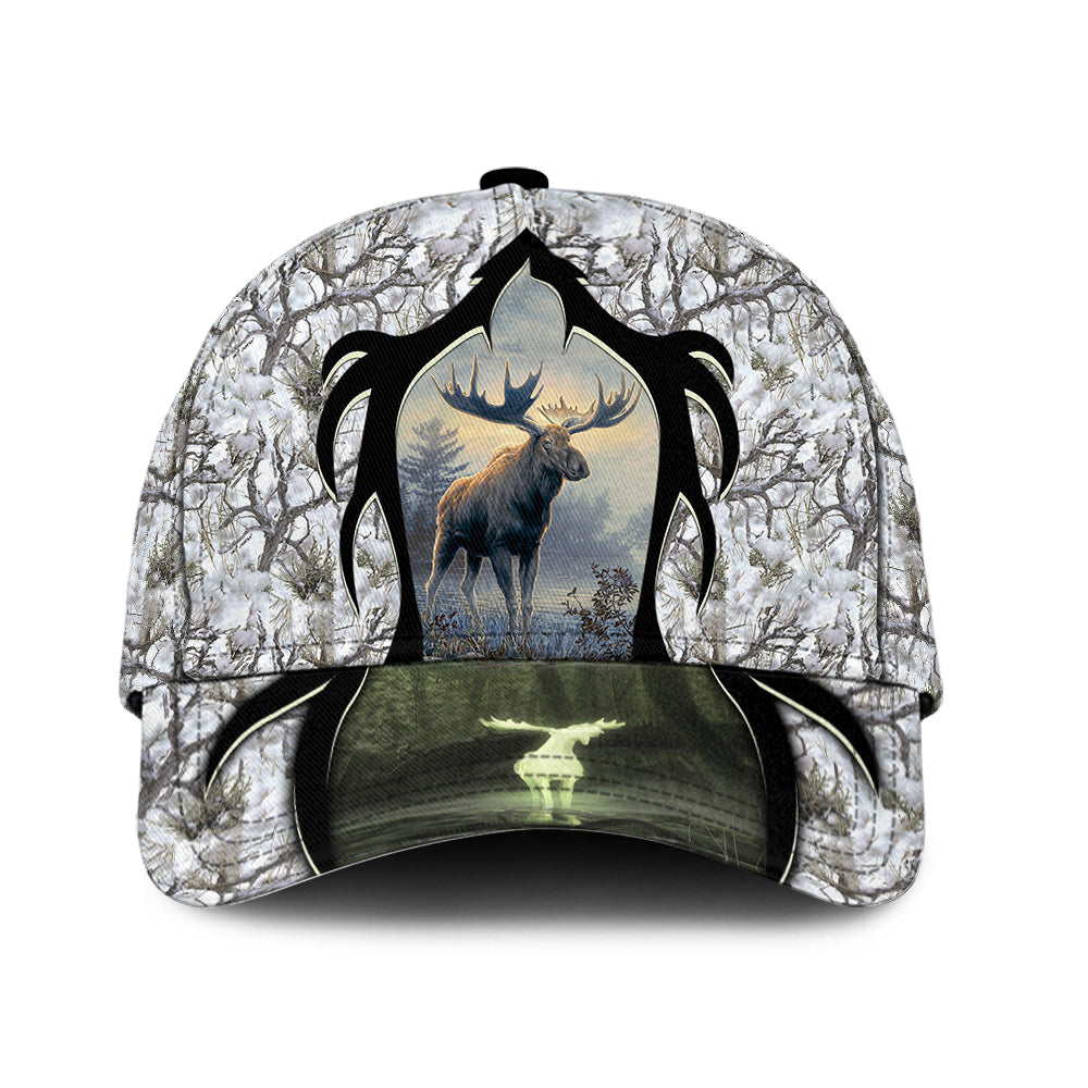 Hunting Moose Forest Classic Cap For Summer Activities Vacations And Comfortable Daily Wear
