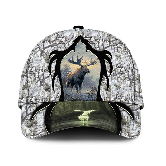 Hunting Moose Forest Classic Cap For Summer Activities Vacations And Comfortable Daily Wear