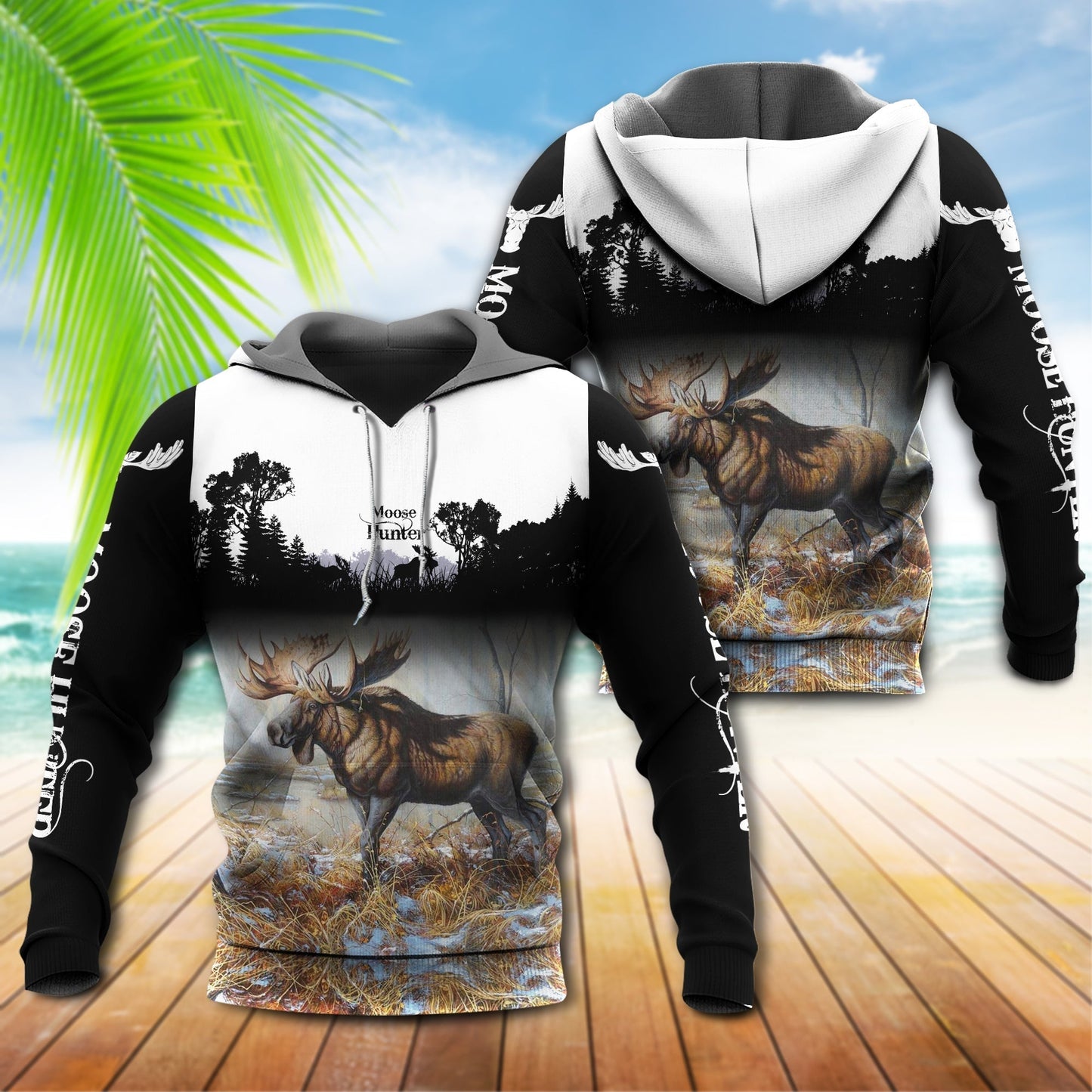 Moose Hunting Lover Hoodie For Outdoor Hunting Trips Travel And Comfortable Everyday Wear