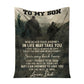 Hunting To My Son Flannel Blanket For Cozy Bedroom Sofa Decor